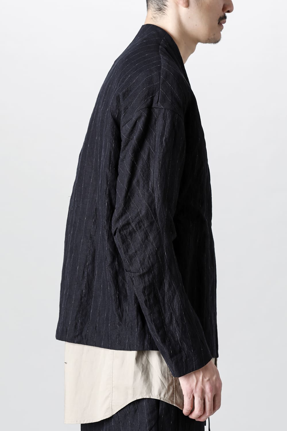 Jacket cotton linen metal shrink