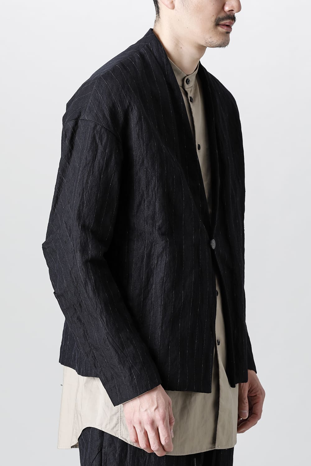 Jacket cotton linen metal shrink