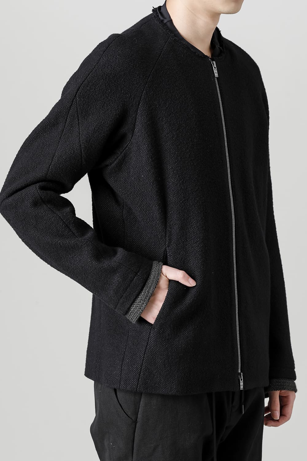 Jacket hybrid wool / silk tweed