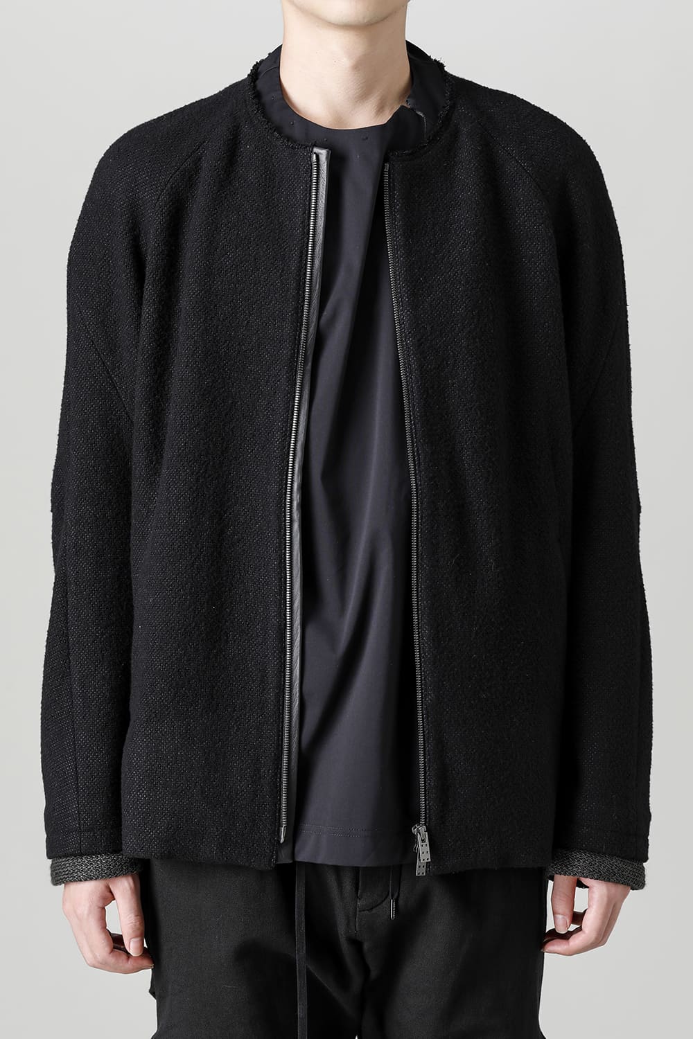 Jacket hybrid wool / silk tweed