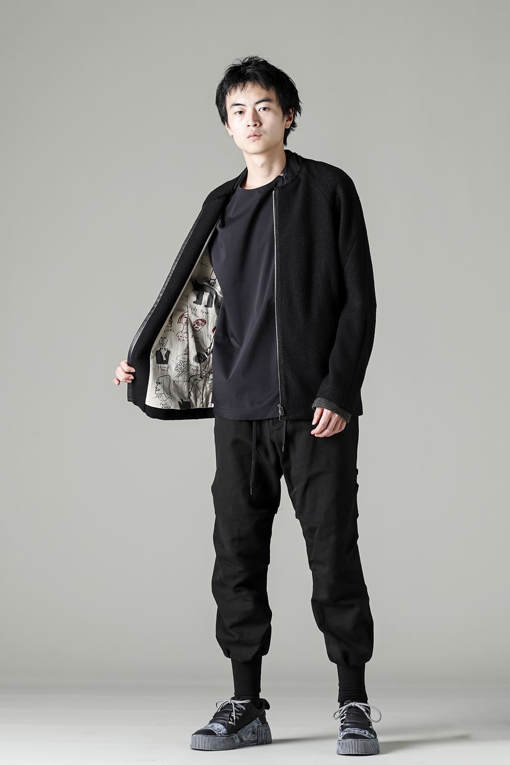 Jacket hybrid wool / silk tweed