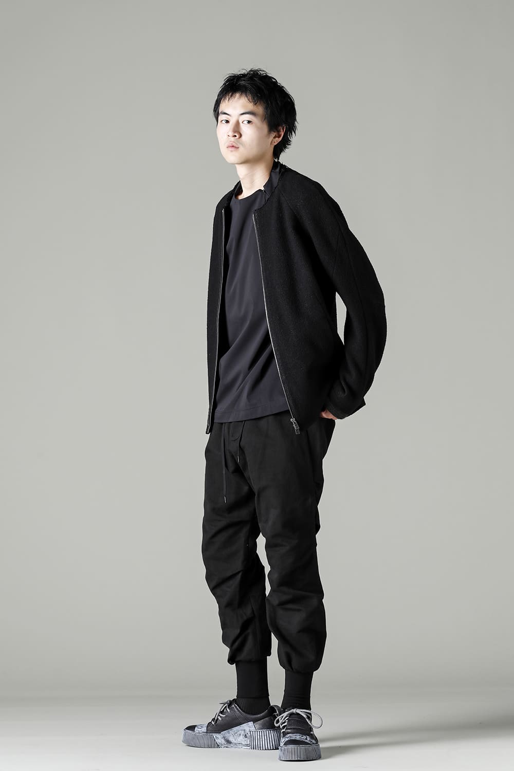 Jacket hybrid wool / silk tweed