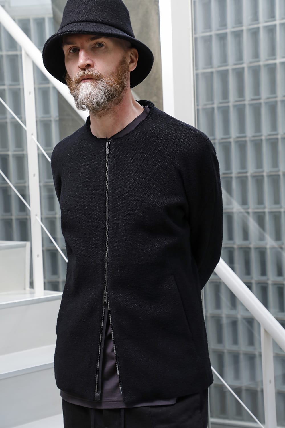 Jacket hybrid wool / silk tweed