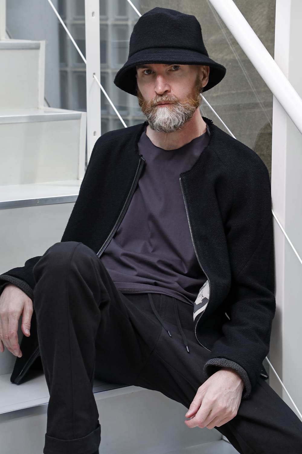 Jacket hybrid wool / silk tweed