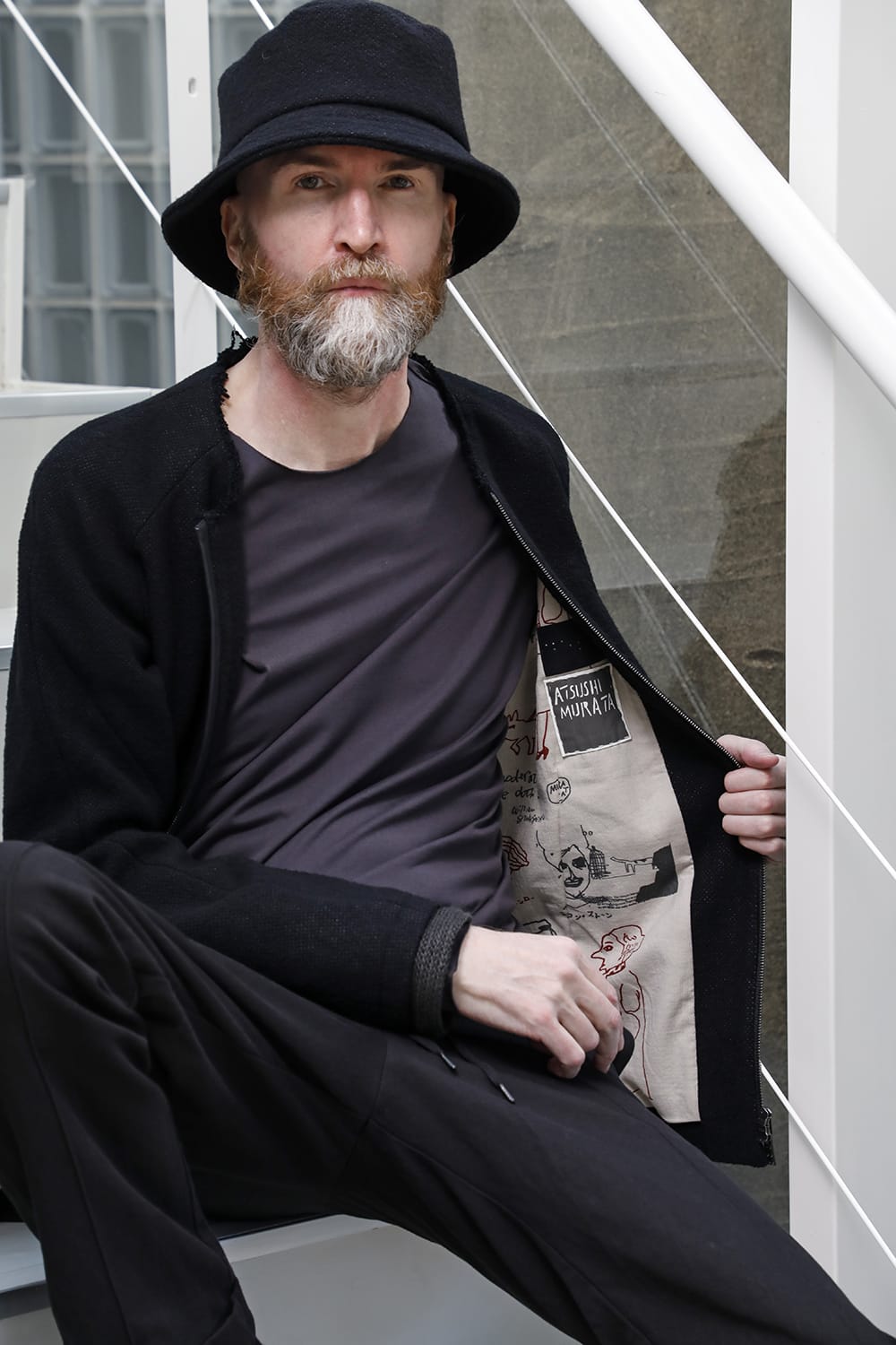 Jacket hybrid wool / silk tweed