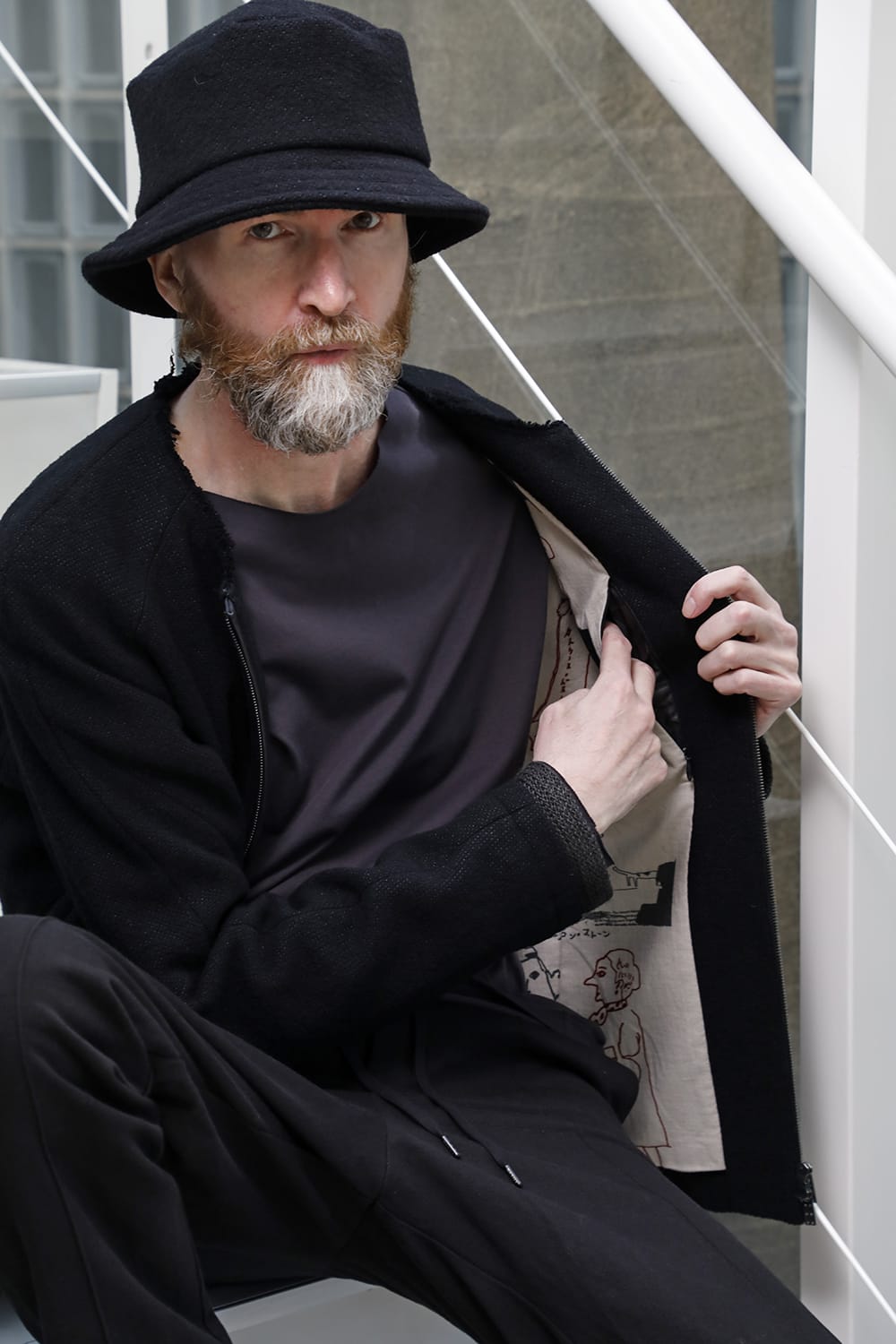 Jacket hybrid wool / silk tweed