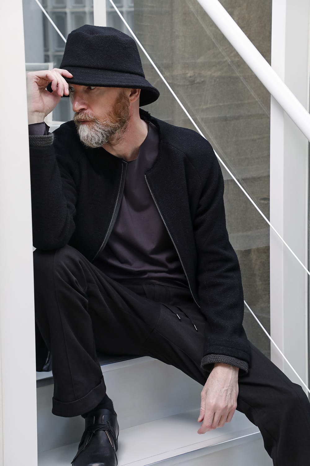 Jacket hybrid wool / silk tweed