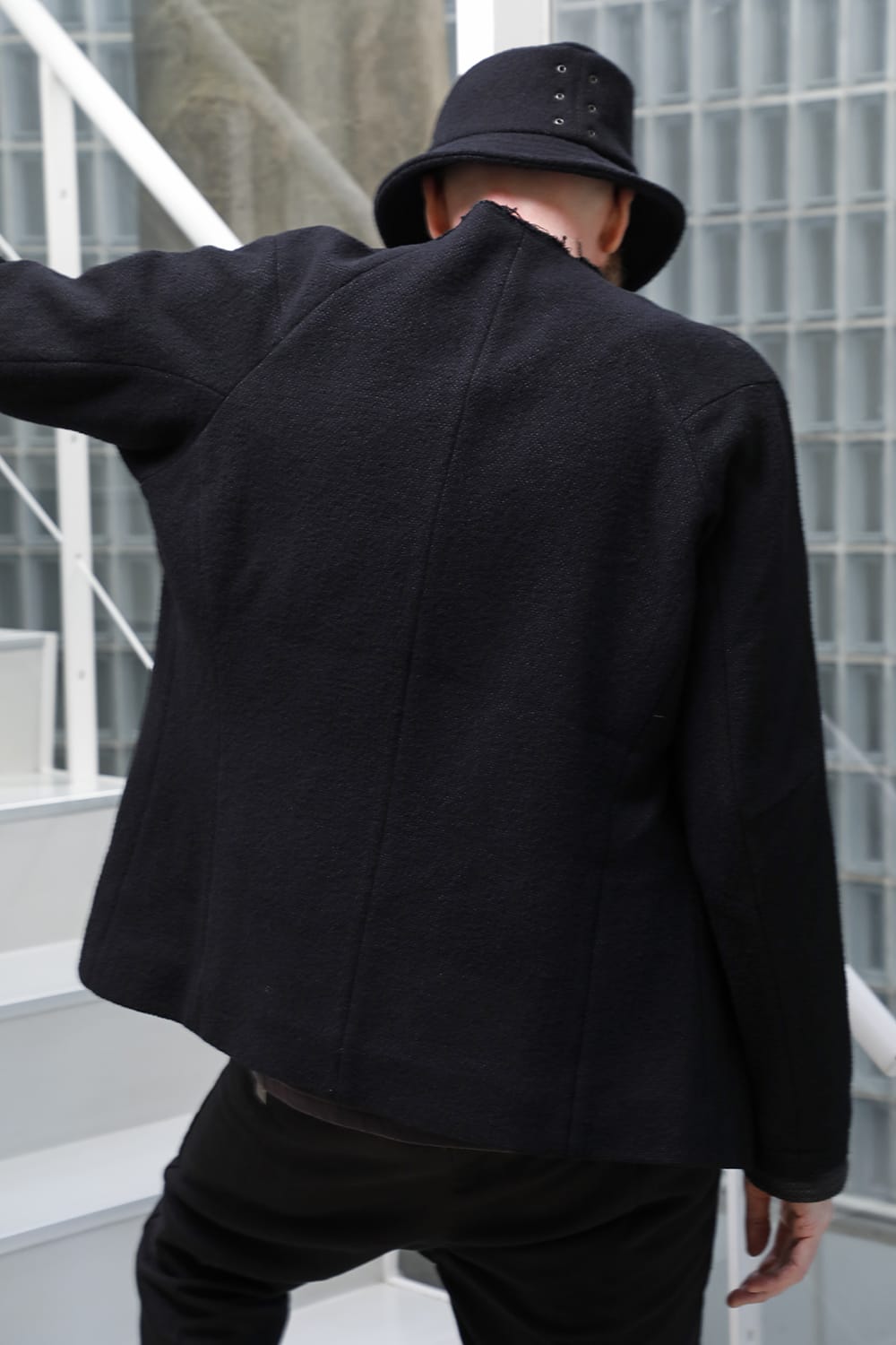 Jacket hybrid wool / silk tweed