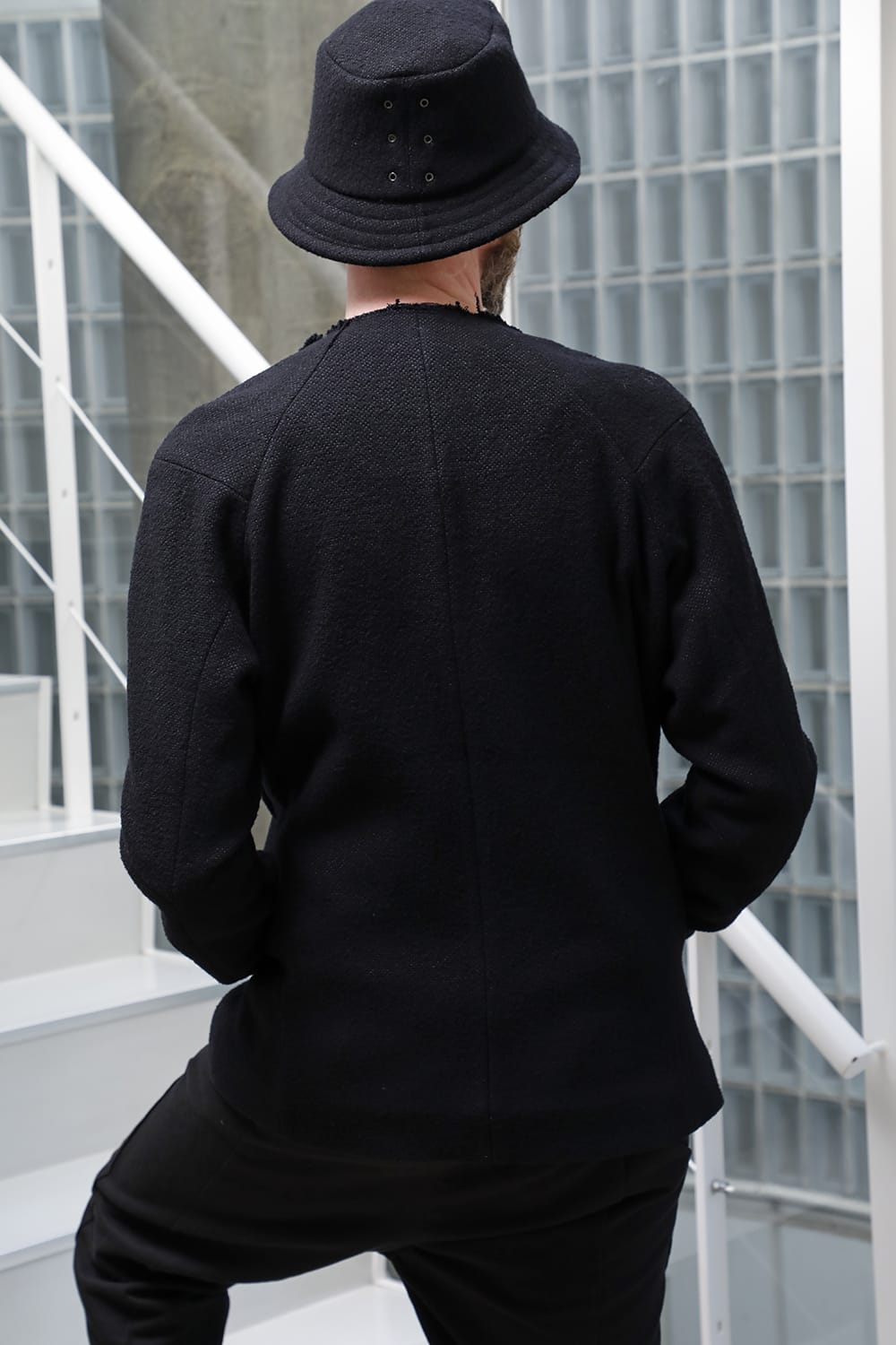 Jacket hybrid wool / silk tweed