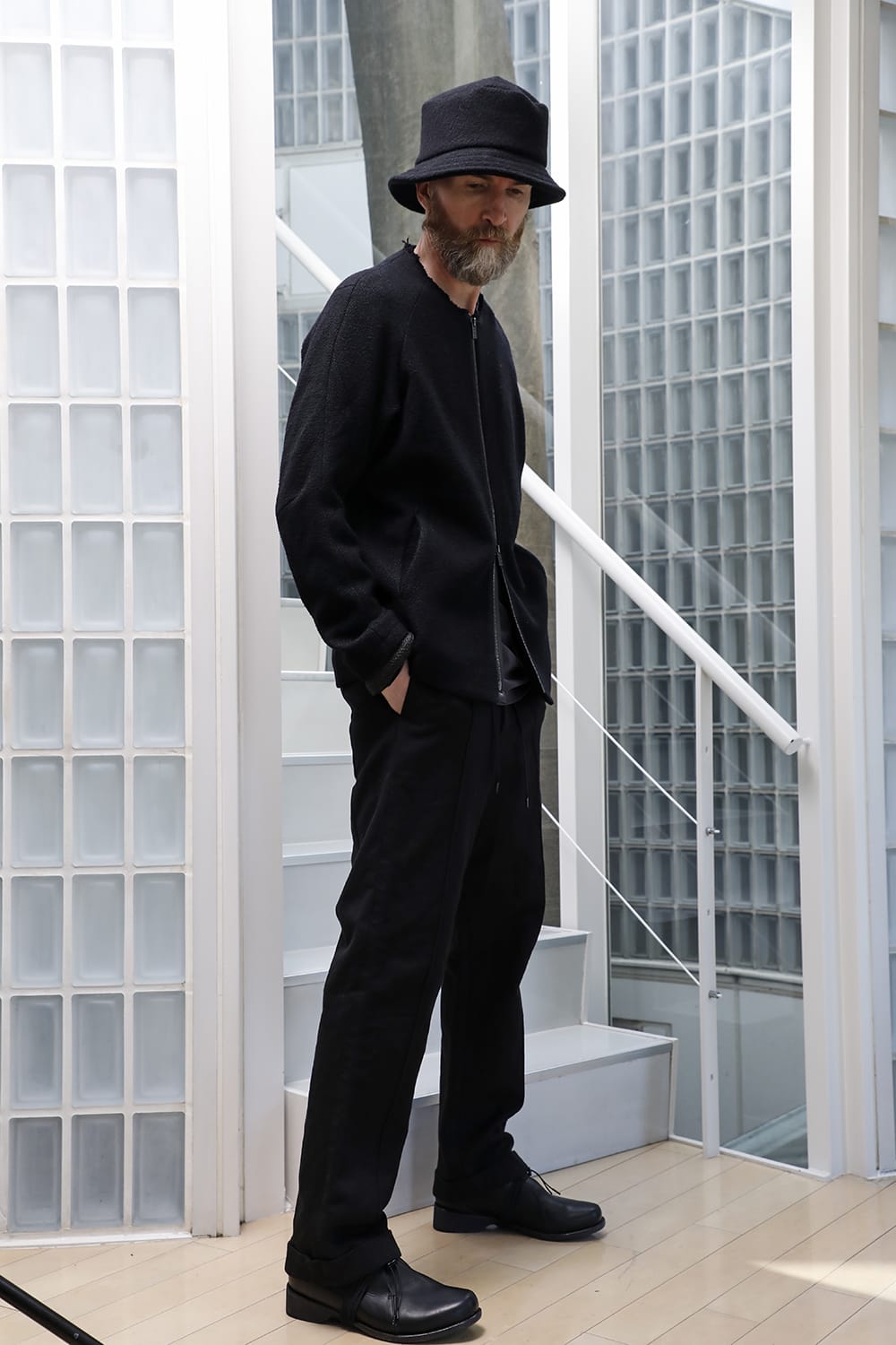 Jacket hybrid wool / silk tweed