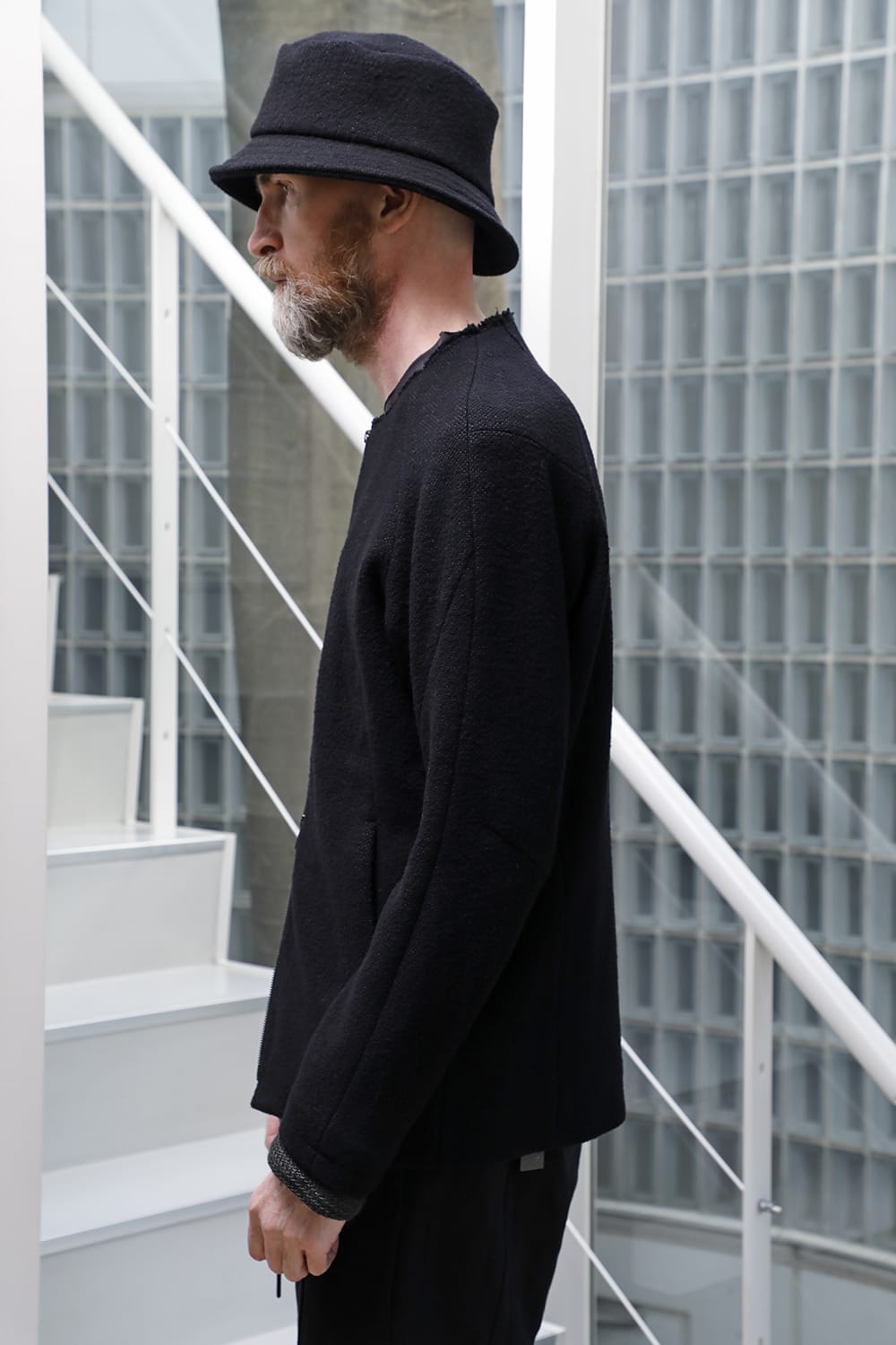 Jacket hybrid wool / silk tweed