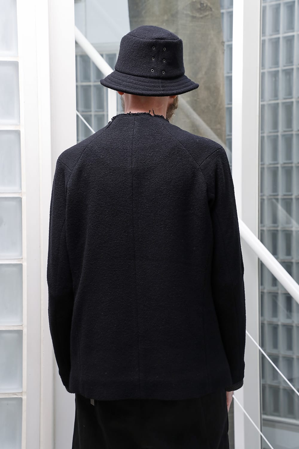 Jacket hybrid wool / silk tweed