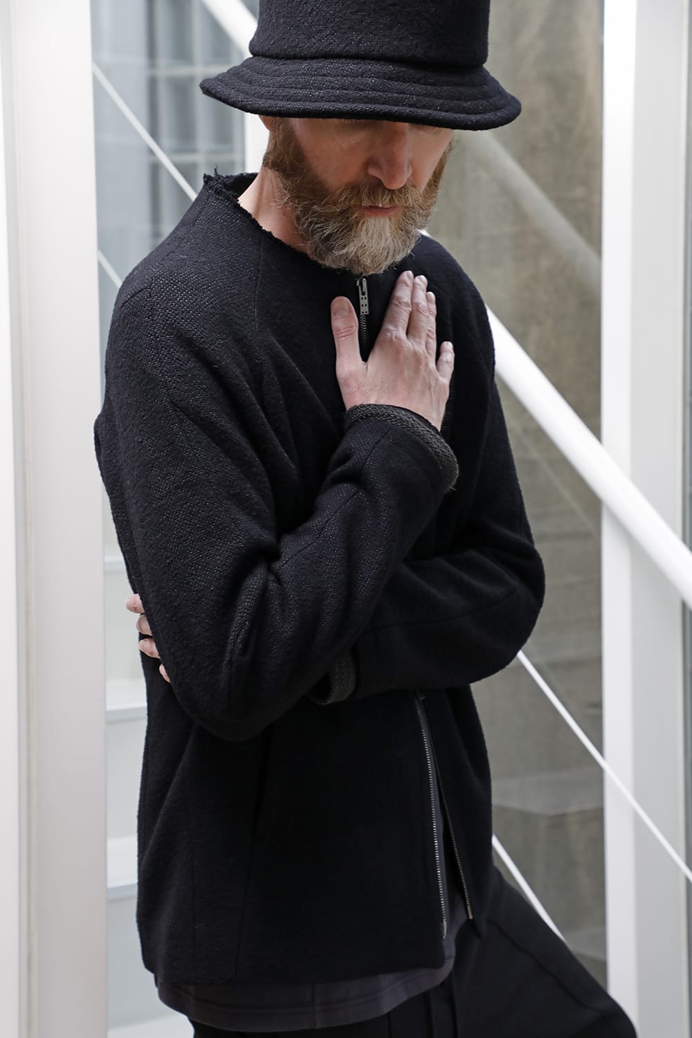 Jacket hybrid wool / silk tweed