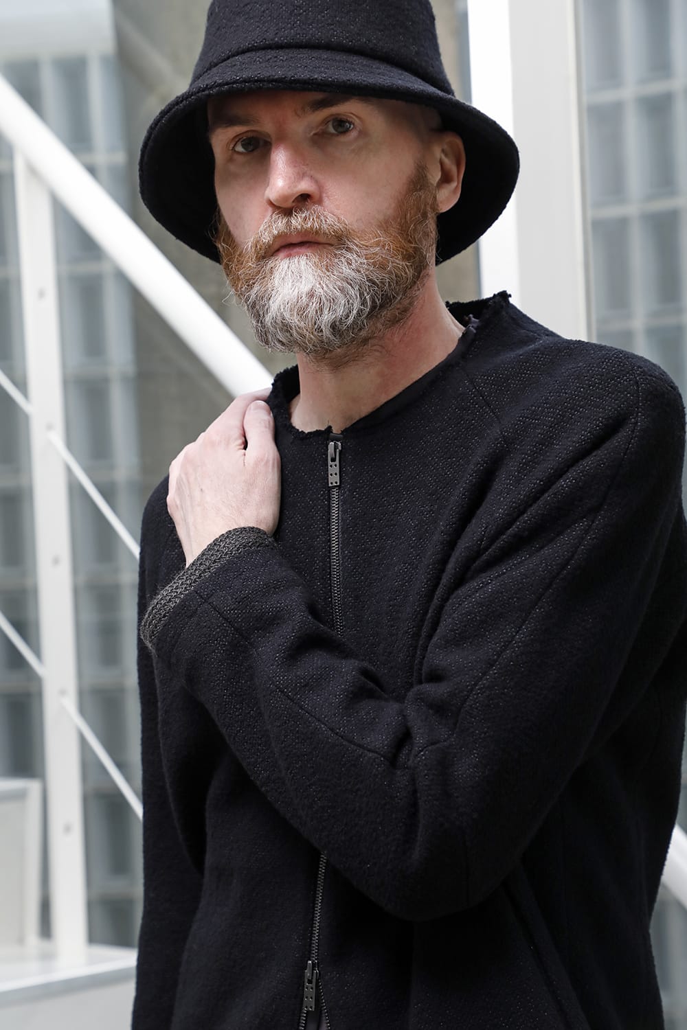 Jacket hybrid wool / silk tweed