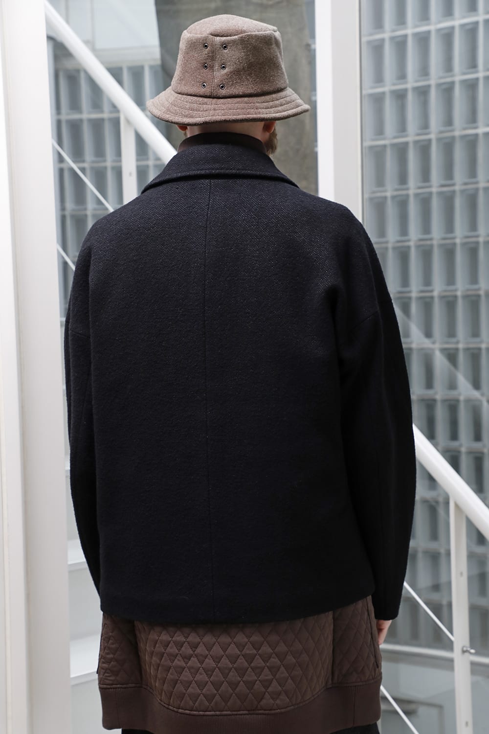 A-2 deck jacket hybrid wool / silk tweed