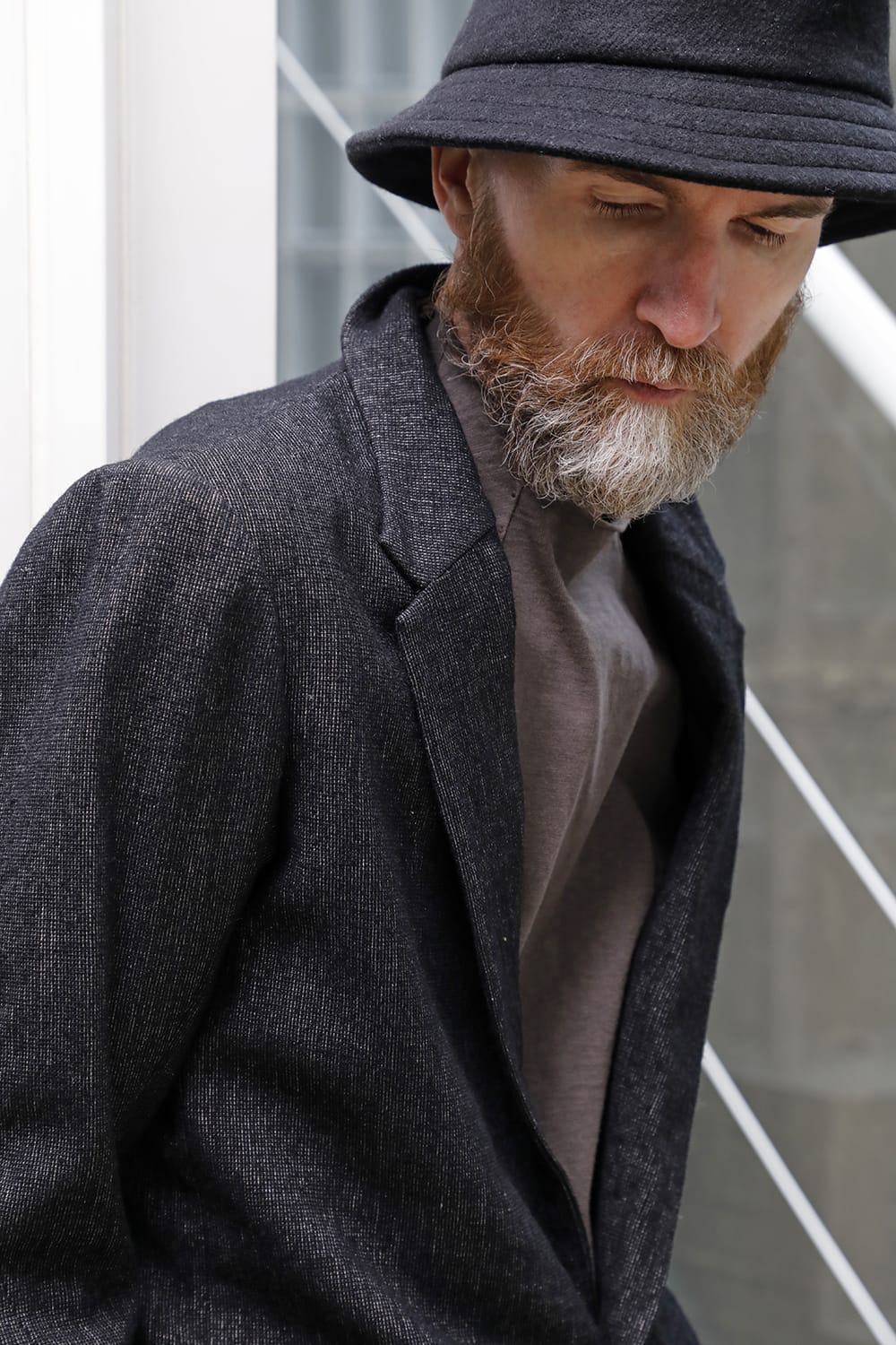 ジャケット シェットランド ウール / リネン