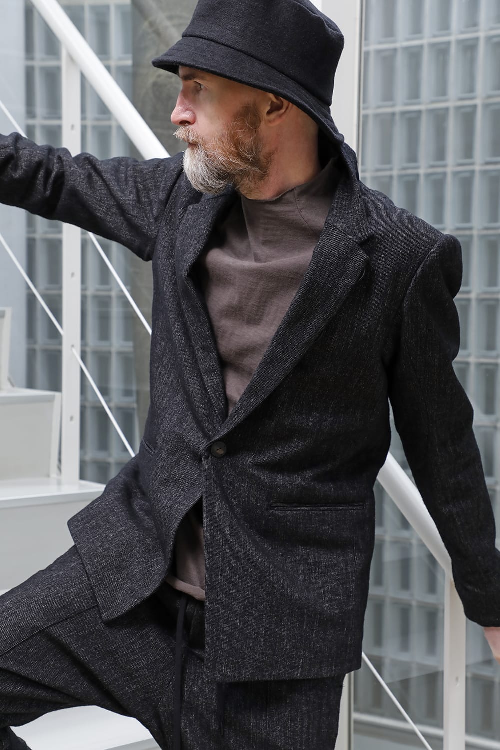 ジャケット シェットランド ウール / リネン