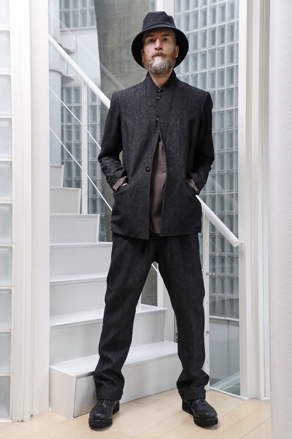 ジャケット シェットランド ウール / リネン