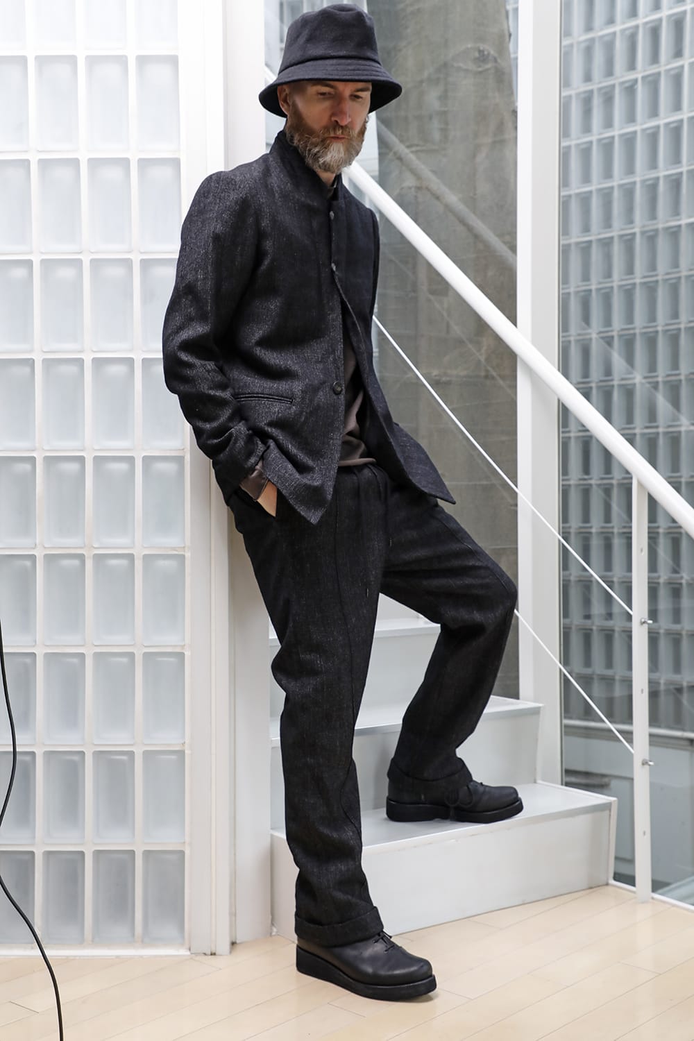 ジャケット シェットランド ウール / リネン