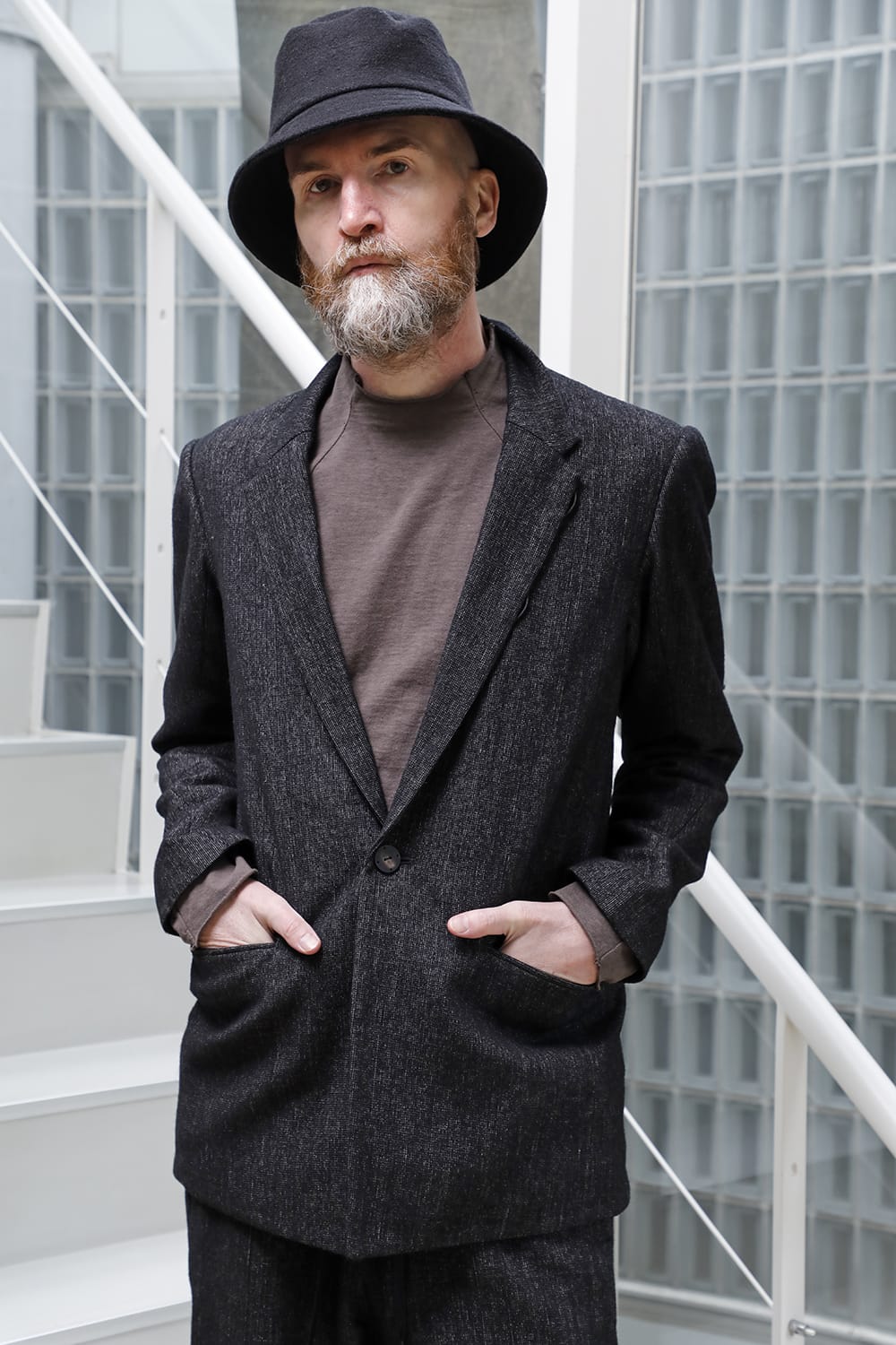 ジャケット シェットランド ウール / リネン