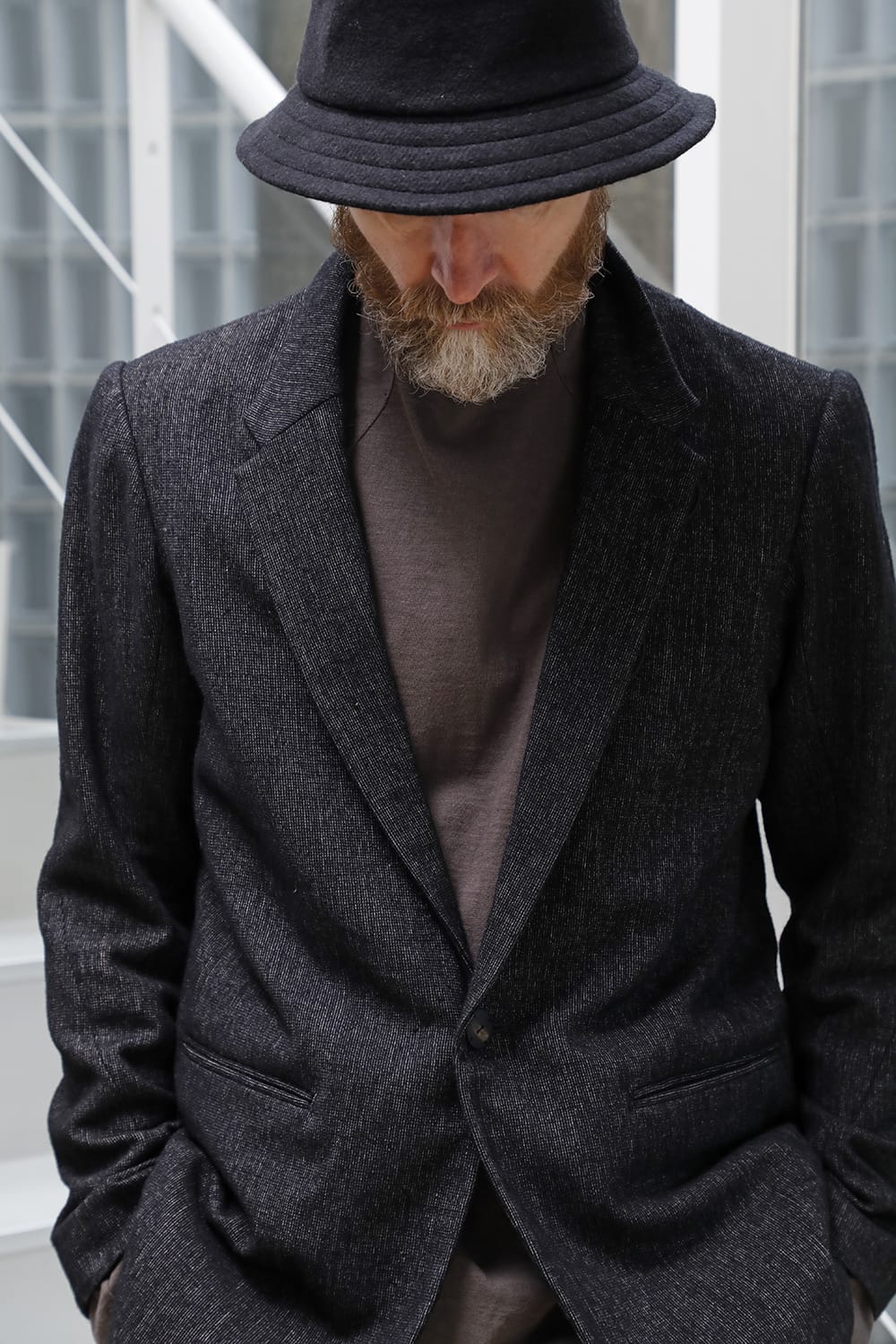 ジャケット シェットランド ウール / リネン