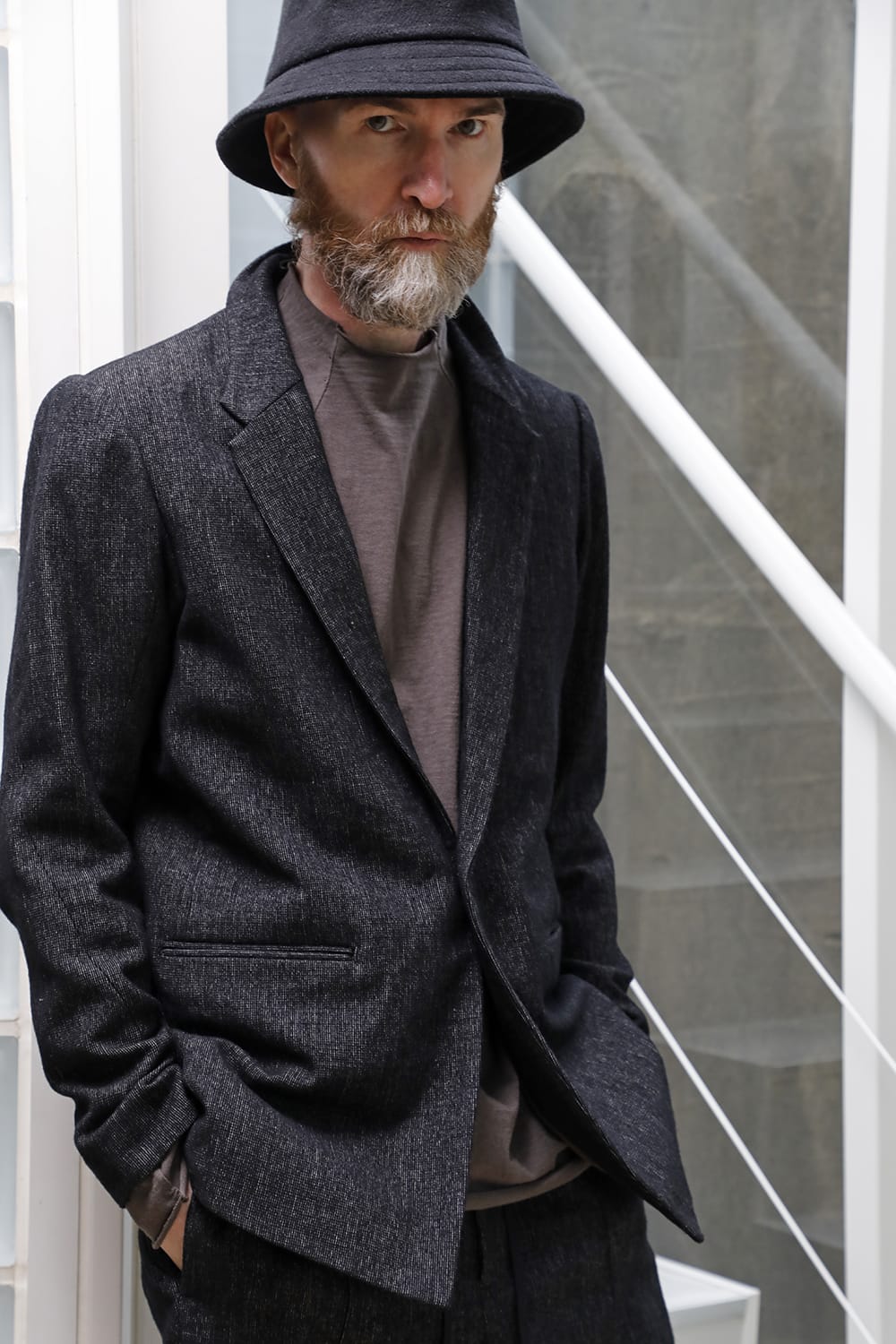 ジャケット シェットランド ウール / リネン