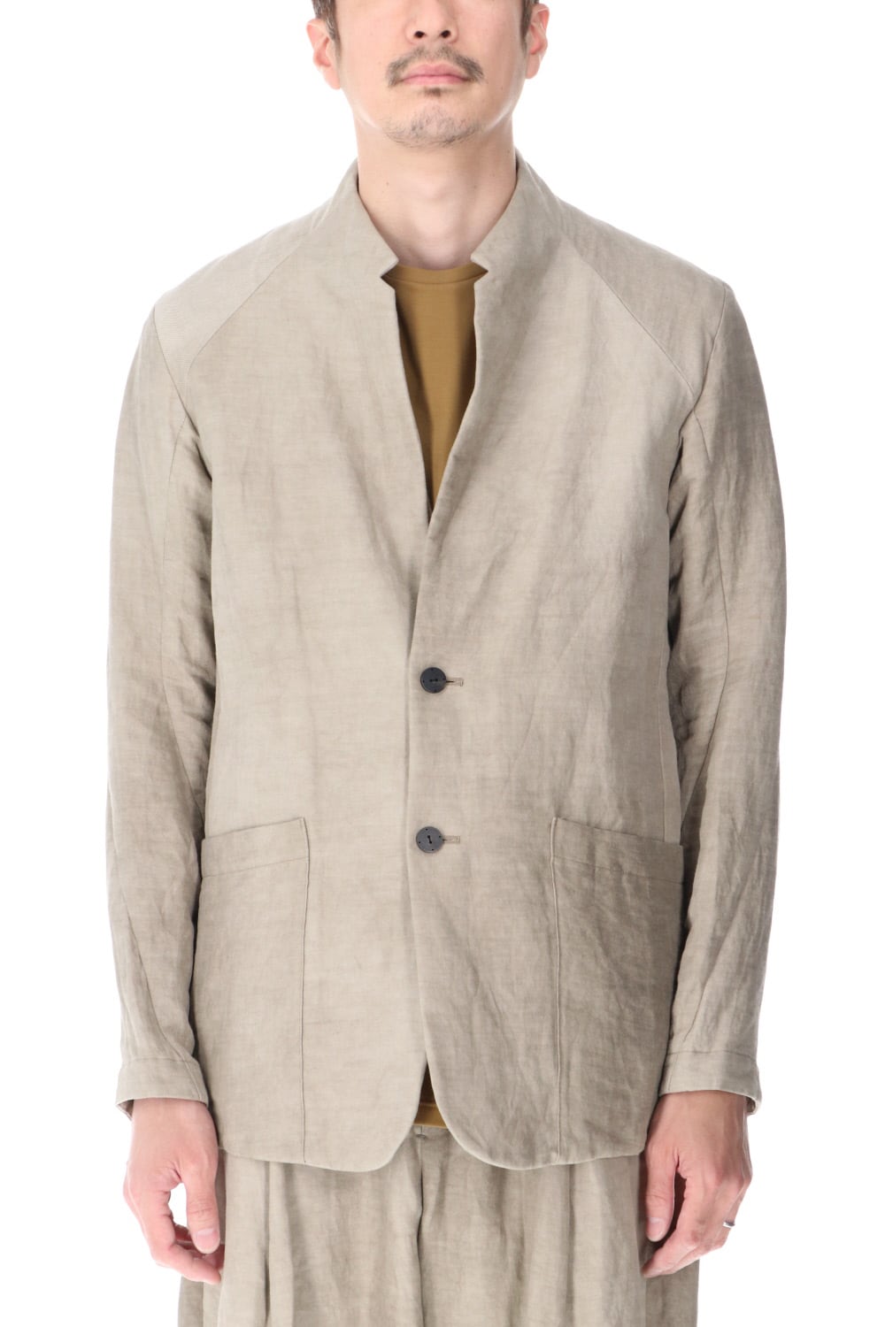 Jacket cotton/ ramie/ canapa cold dyed