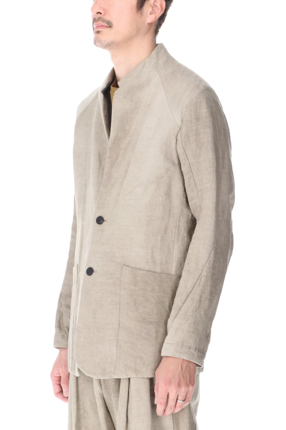 Jacket cotton/ ramie/ canapa cold dyed