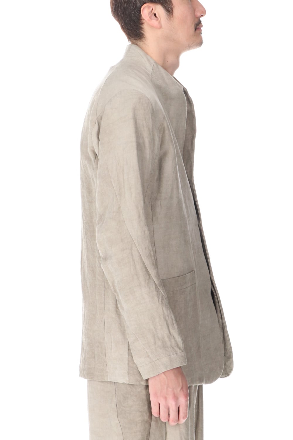 Jacket cotton/ ramie/ canapa cold dyed