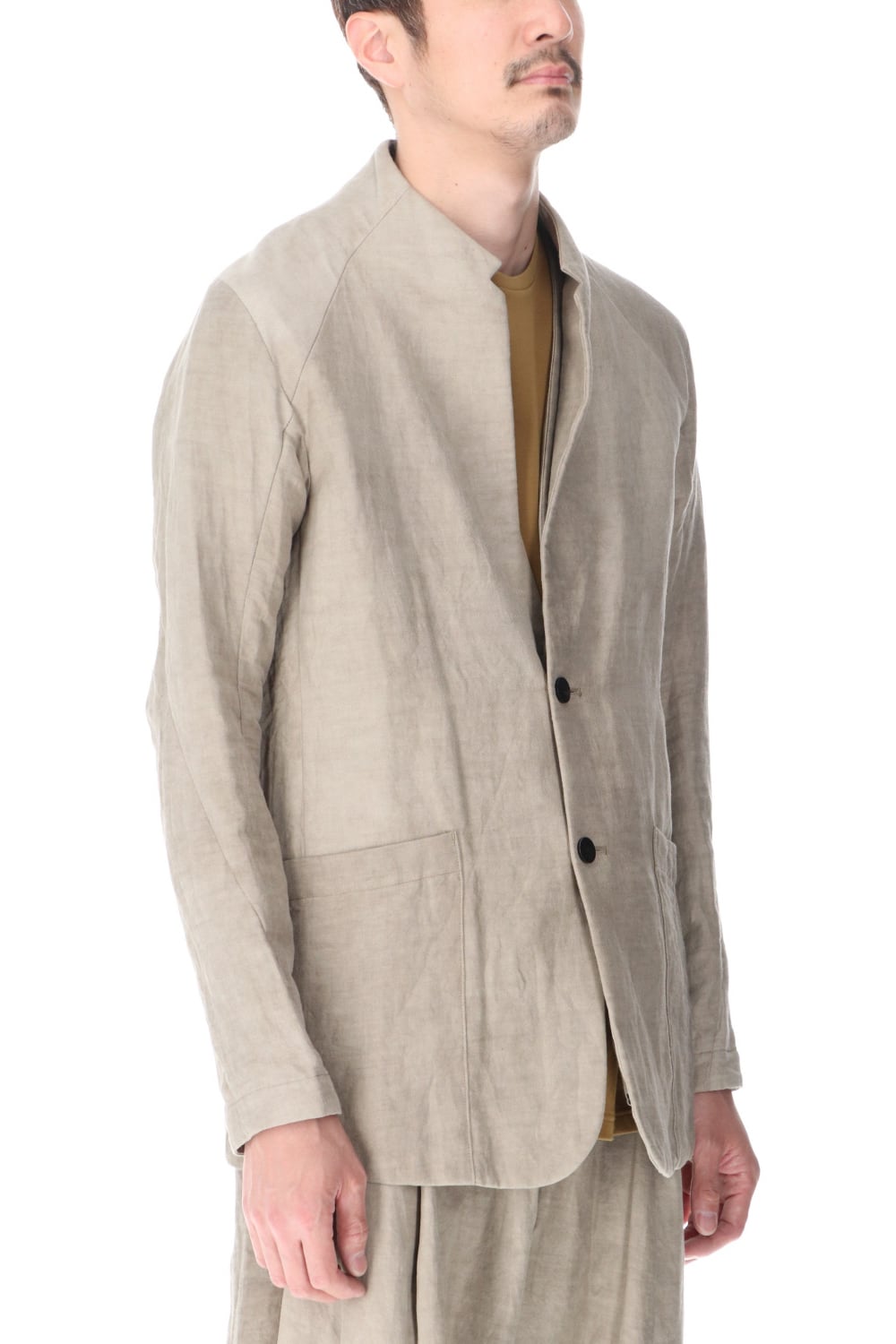 Jacket cotton/ ramie/ canapa cold dyed