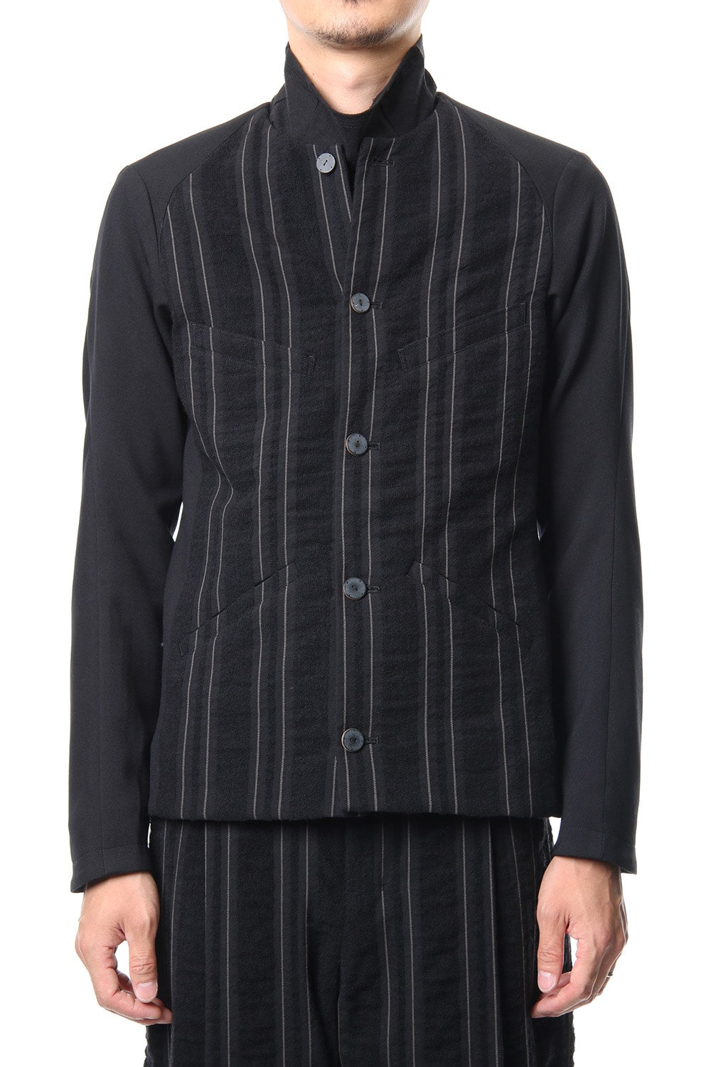 Jacket Wool / Cotton Stripe JKY-SVN