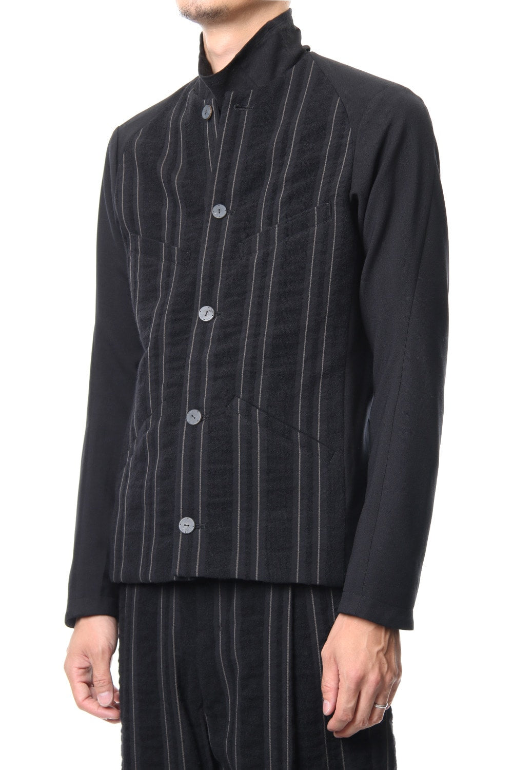 Jacket Wool / Cotton Stripe JKY-SVN