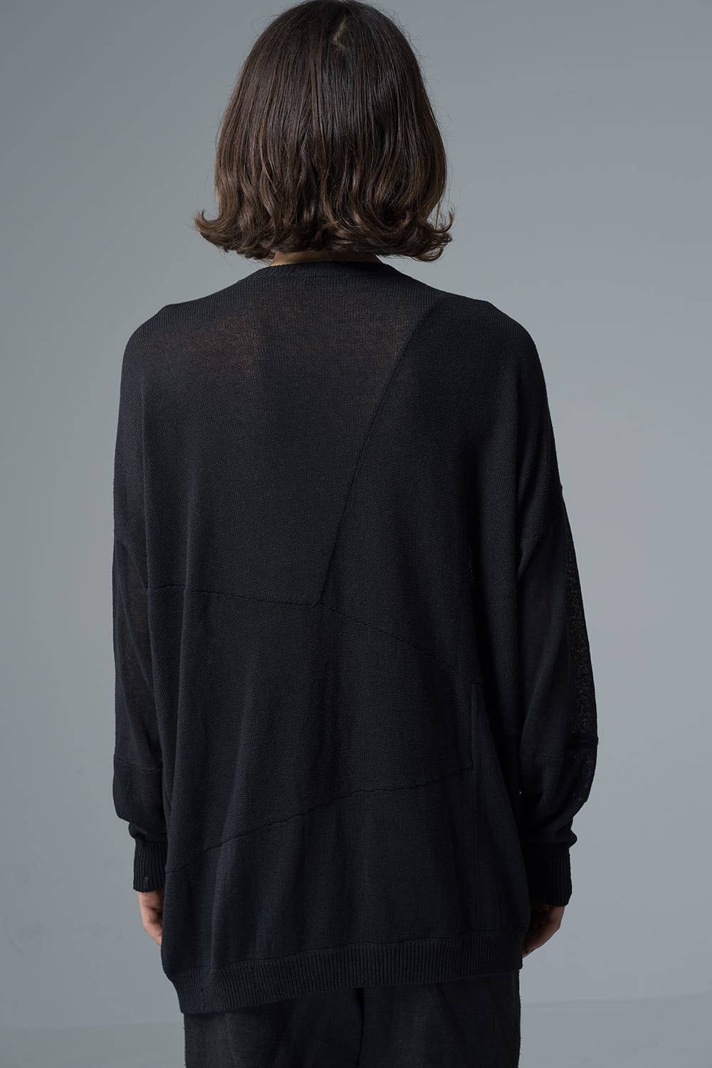 Knit long sleeve linen nylon combination