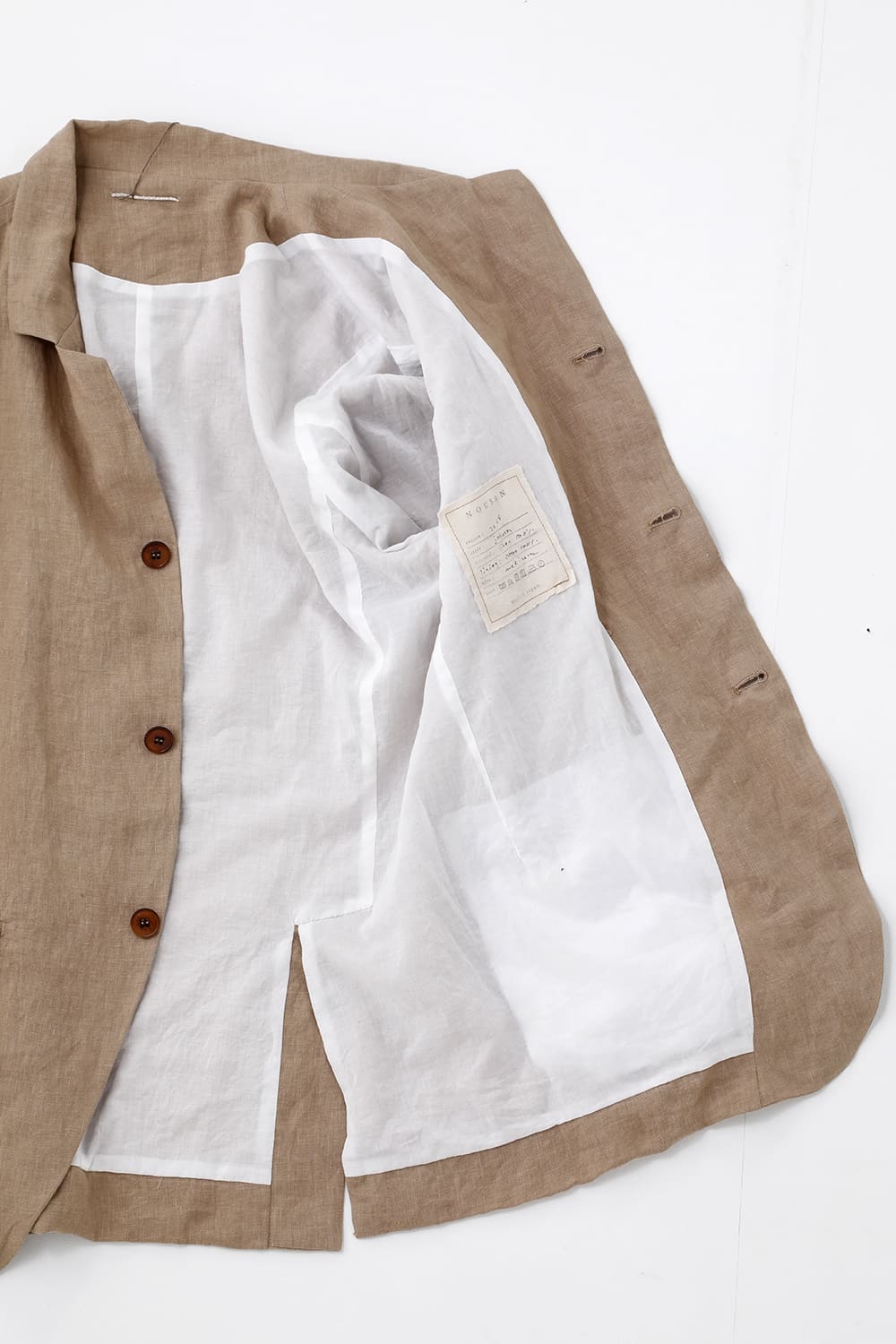 French Linen 3B Jacket Beige