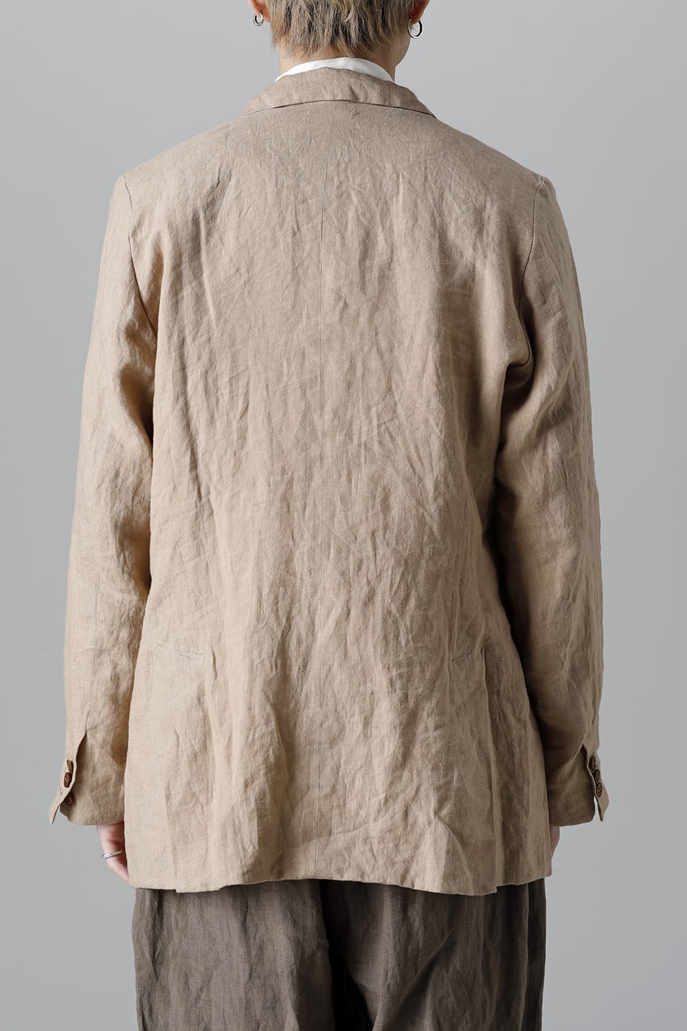 French Linen 3B Jacket Beige