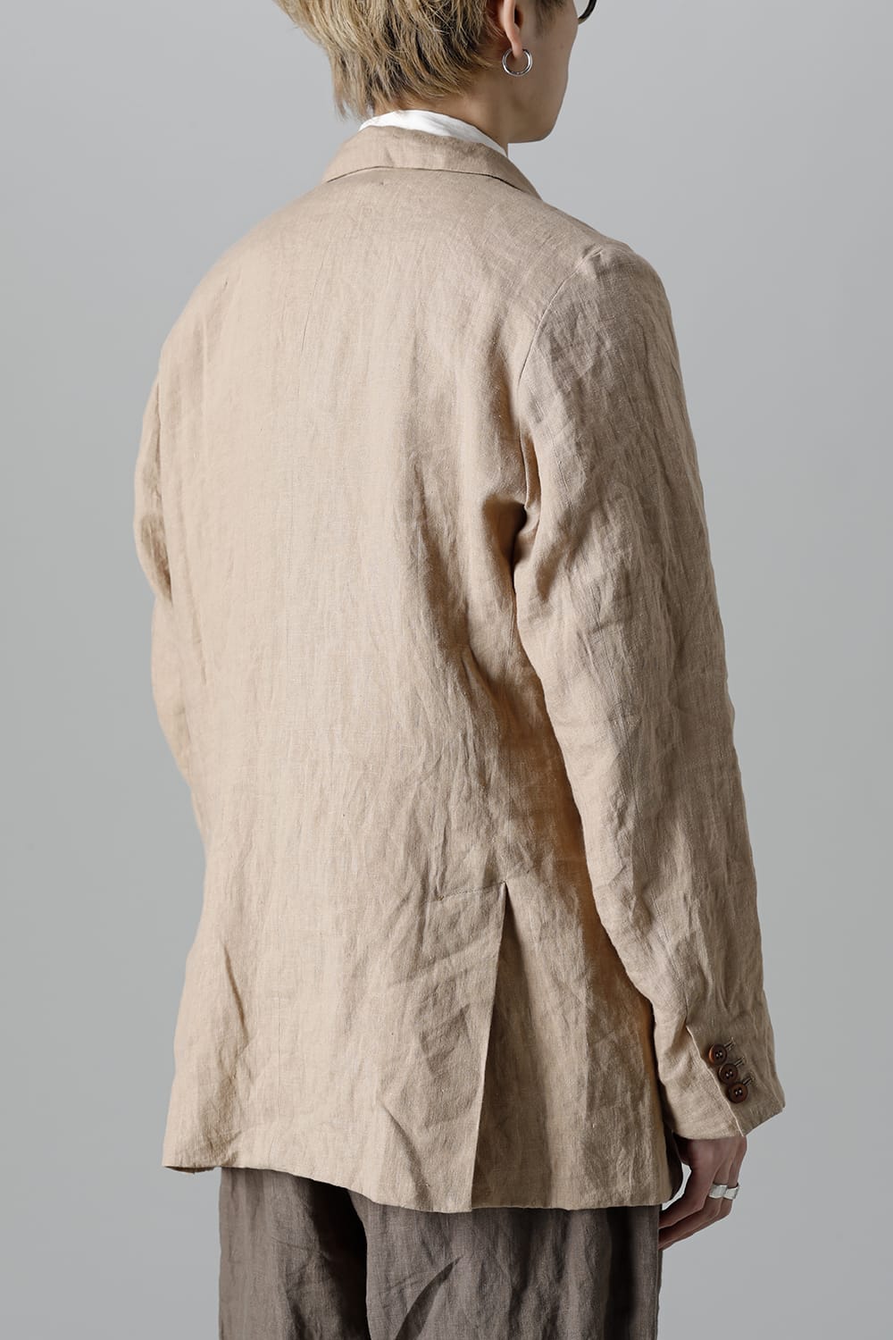 French Linen 3B Jacket Beige