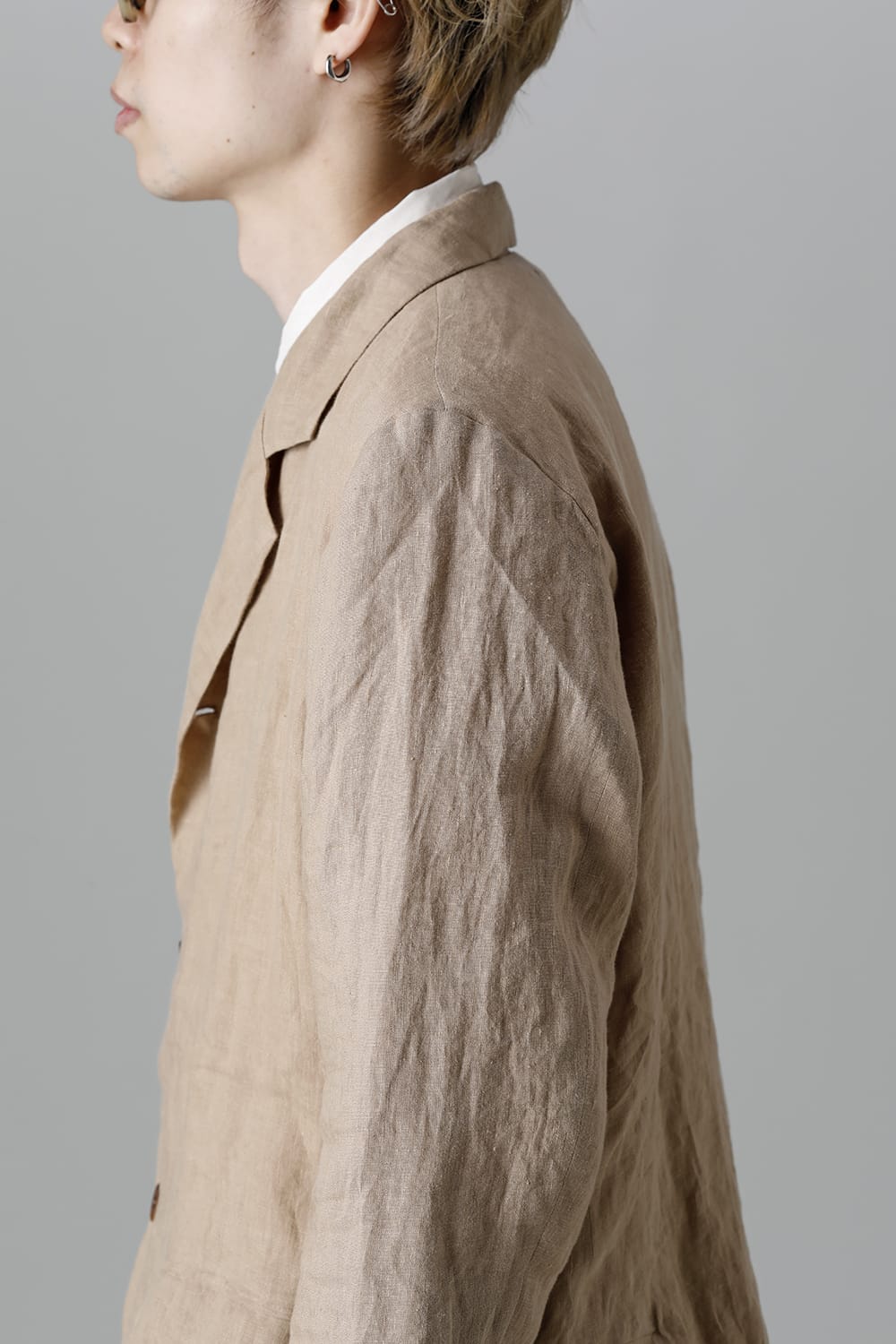 French Linen 3B Jacket Beige
