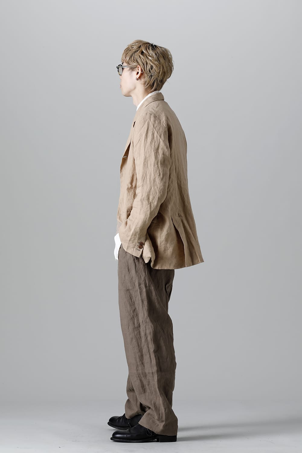 French Linen 3B Jacket Beige