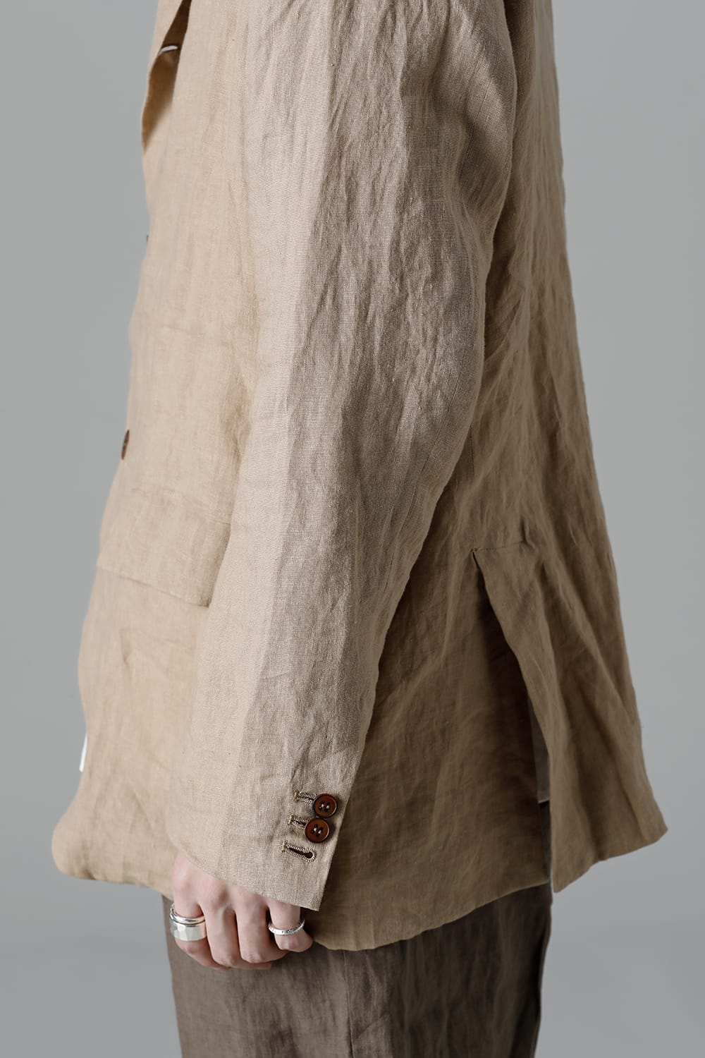 French Linen 3B Jacket Beige