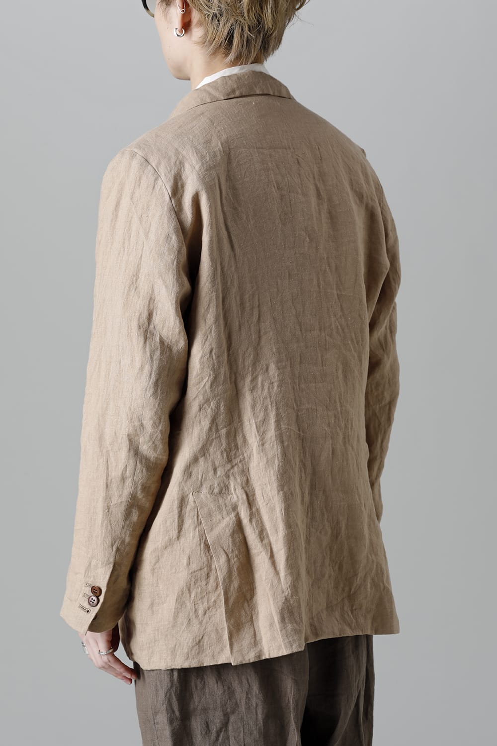 French Linen 3B Jacket Beige