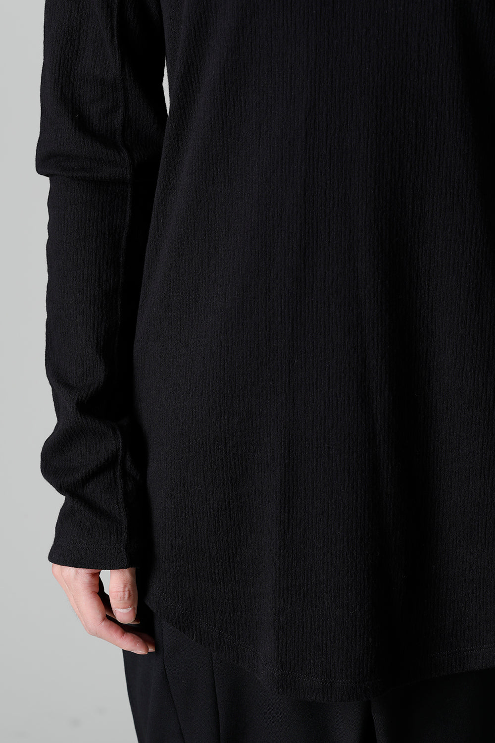 Brushed Cotton Round Long sleeve Cut & Sewn