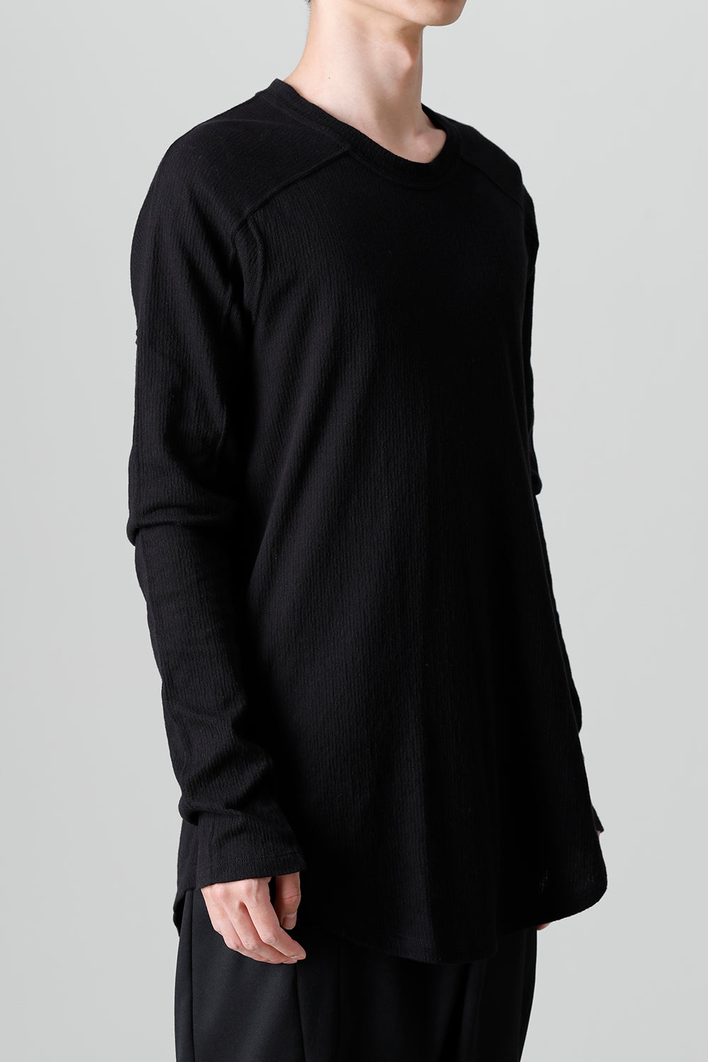 Brushed Cotton Round Long sleeve Cut & Sewn