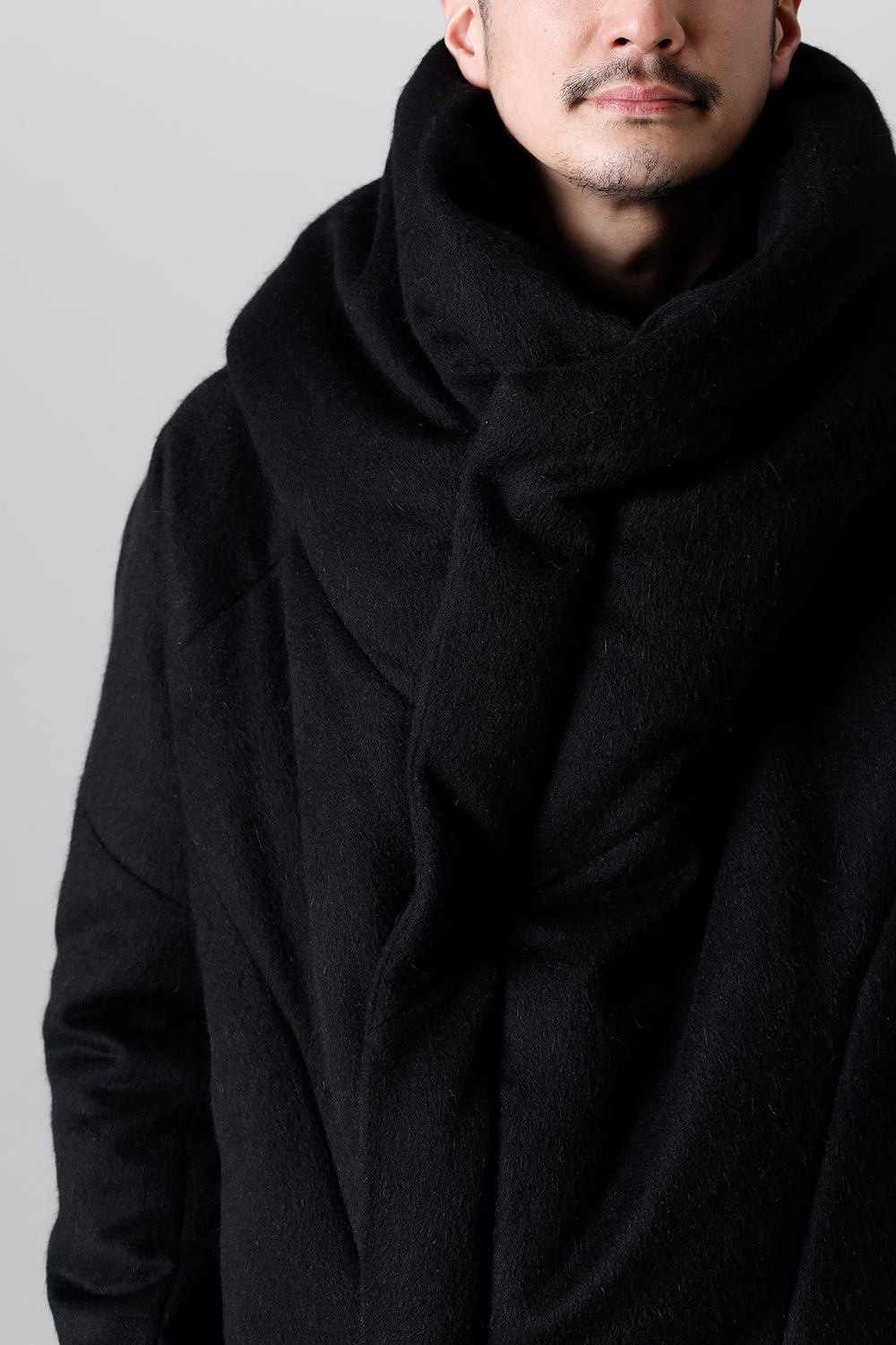 Hood Blouson Angora Wool Cashmere Beaver