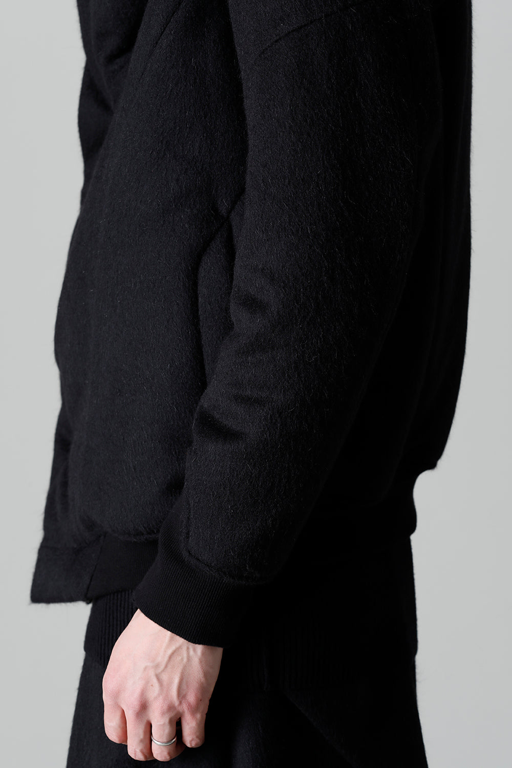 Hood Blouson Angora Wool Cashmere Beaver