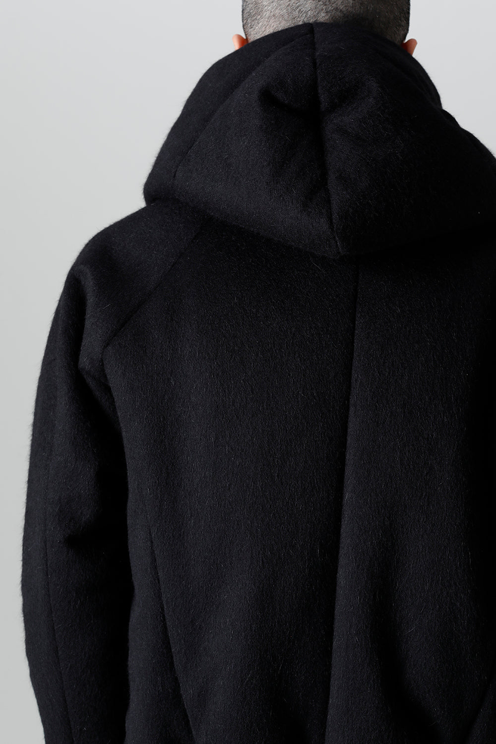 Hood Blouson Angora Wool Cashmere Beaver