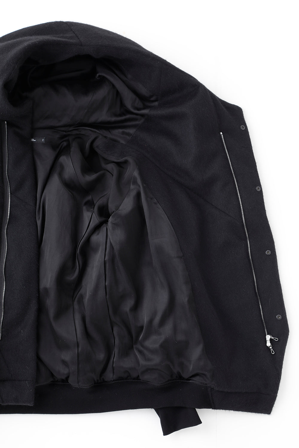 Hood Blouson Angora Wool Cashmere Beaver