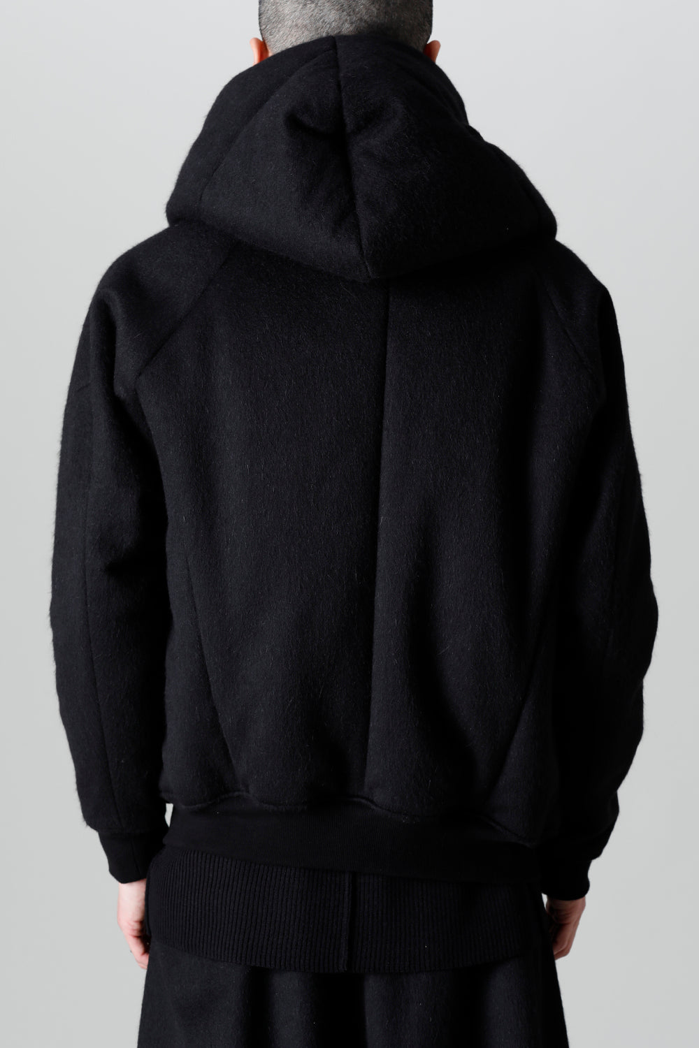 Hood Blouson Angora Wool Cashmere Beaver
