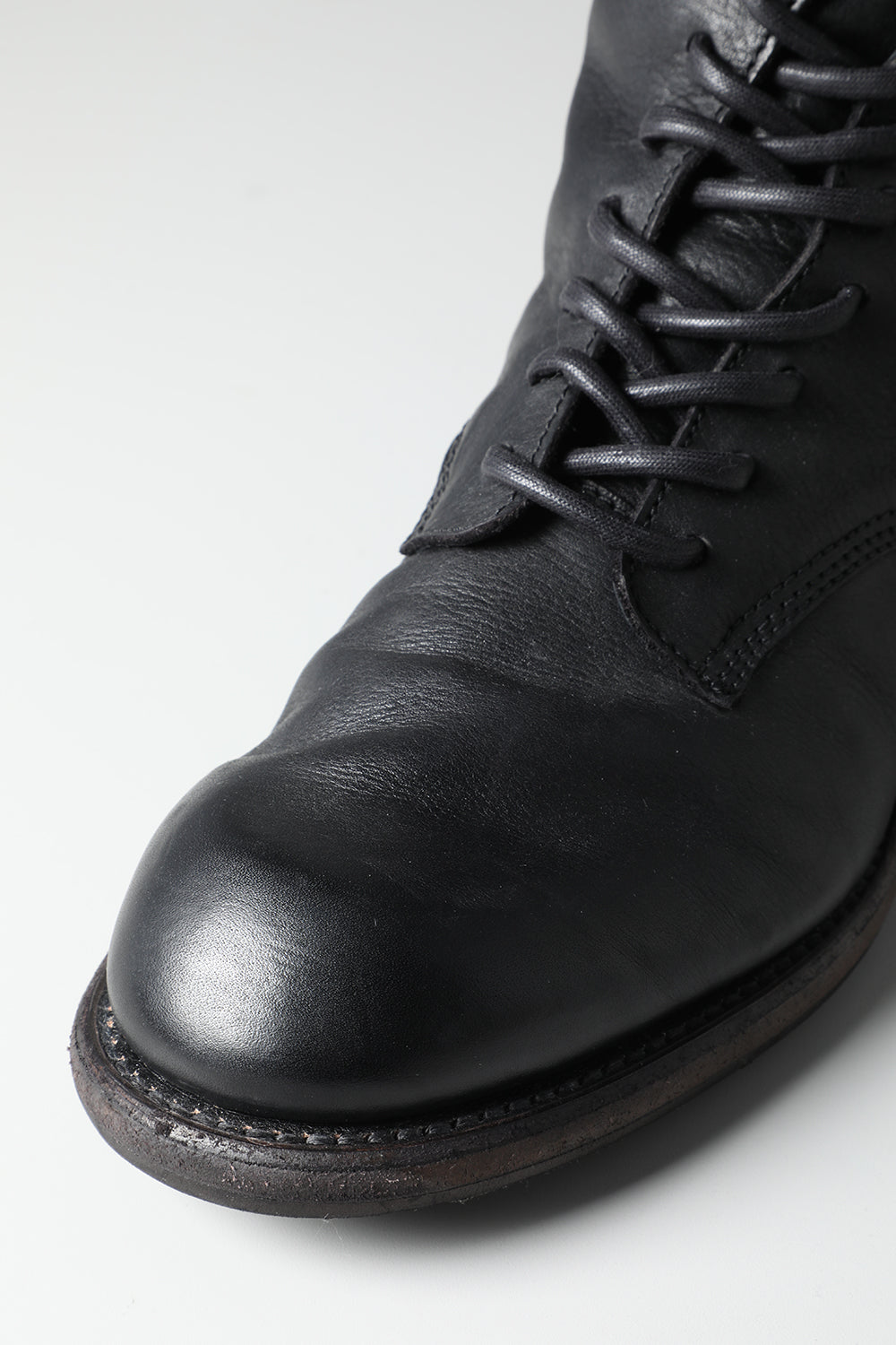 Cow Leather Lace Up Long Boots