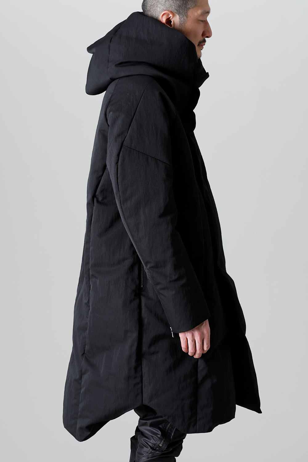 ダウンコート ウールナイロンツイル