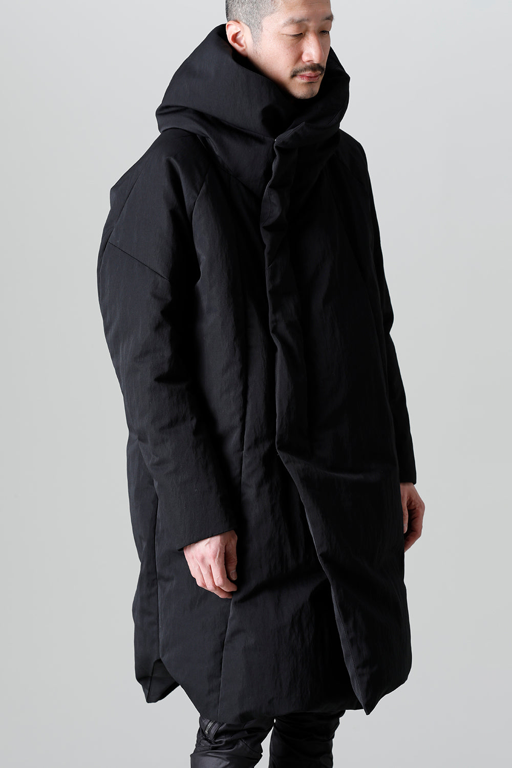 ダウンコート ウールナイロンツイル